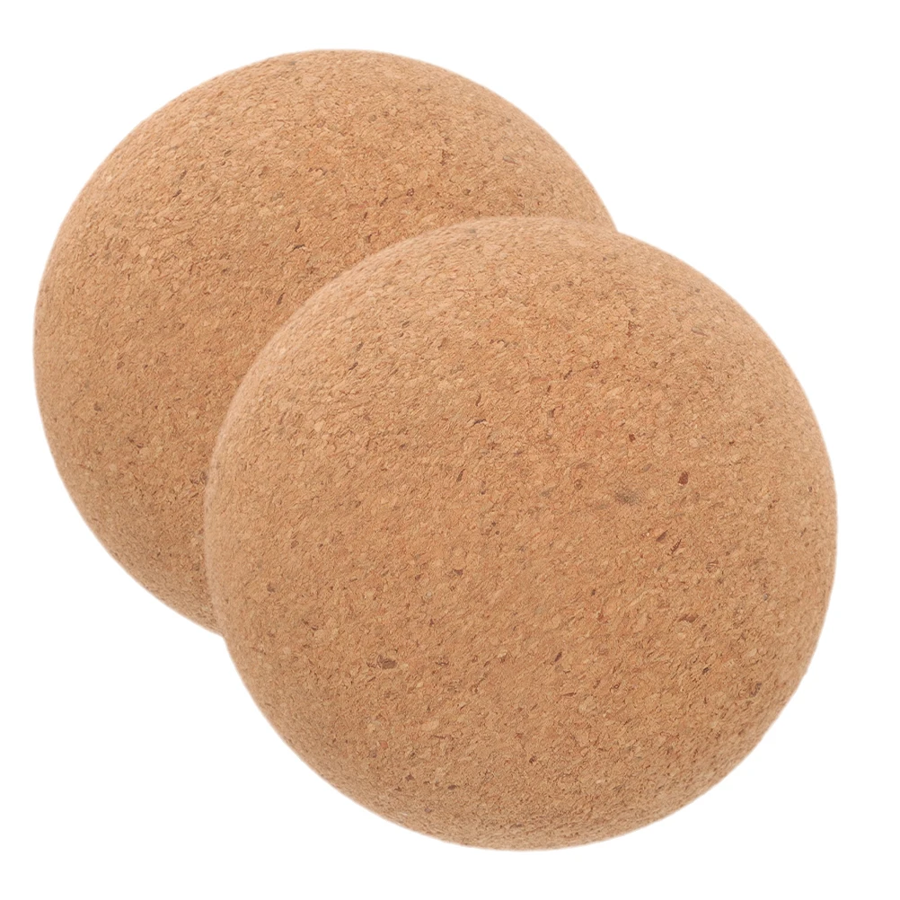 2Pcs Massage Ball Set Cork Muscle Roller for Deep Tissue Therapy Yoga Exercise Pain Relief Full Body Use Massage Ball