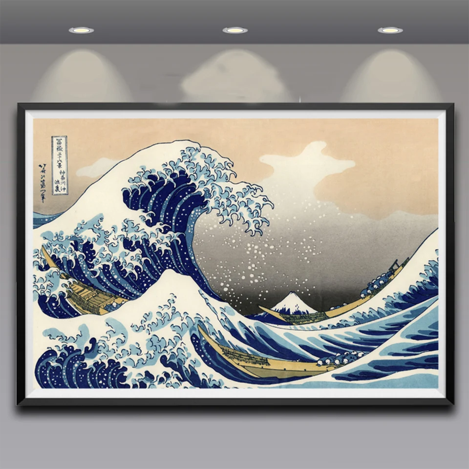 Full Diamond Mosaic Hokusai Starry Night Vincent Van Gogh The Great Wave Off Kanagawa Diamond Painting Famous Painting Picture