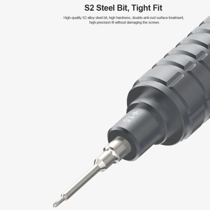 

RELIFE RL-730 Отвертка Steel Cannon King Classic Series Y0,6/0,8/+1,5/+2,5/IP17 для разборки мобильного телефона, планшета