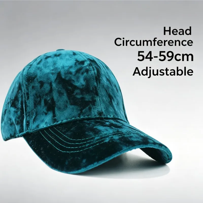 Velvet Thickened Baseball Cap 56-59cm Adjustable Korean Fashion Warm Couple Style Women Autumn Winter Daily Hat