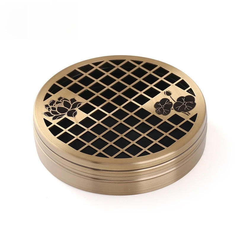 Traditional Copper School Hollowed-out Creative Brass Household Indoor Tea Ceremony Incense Burner Decorative Item Zen Garden