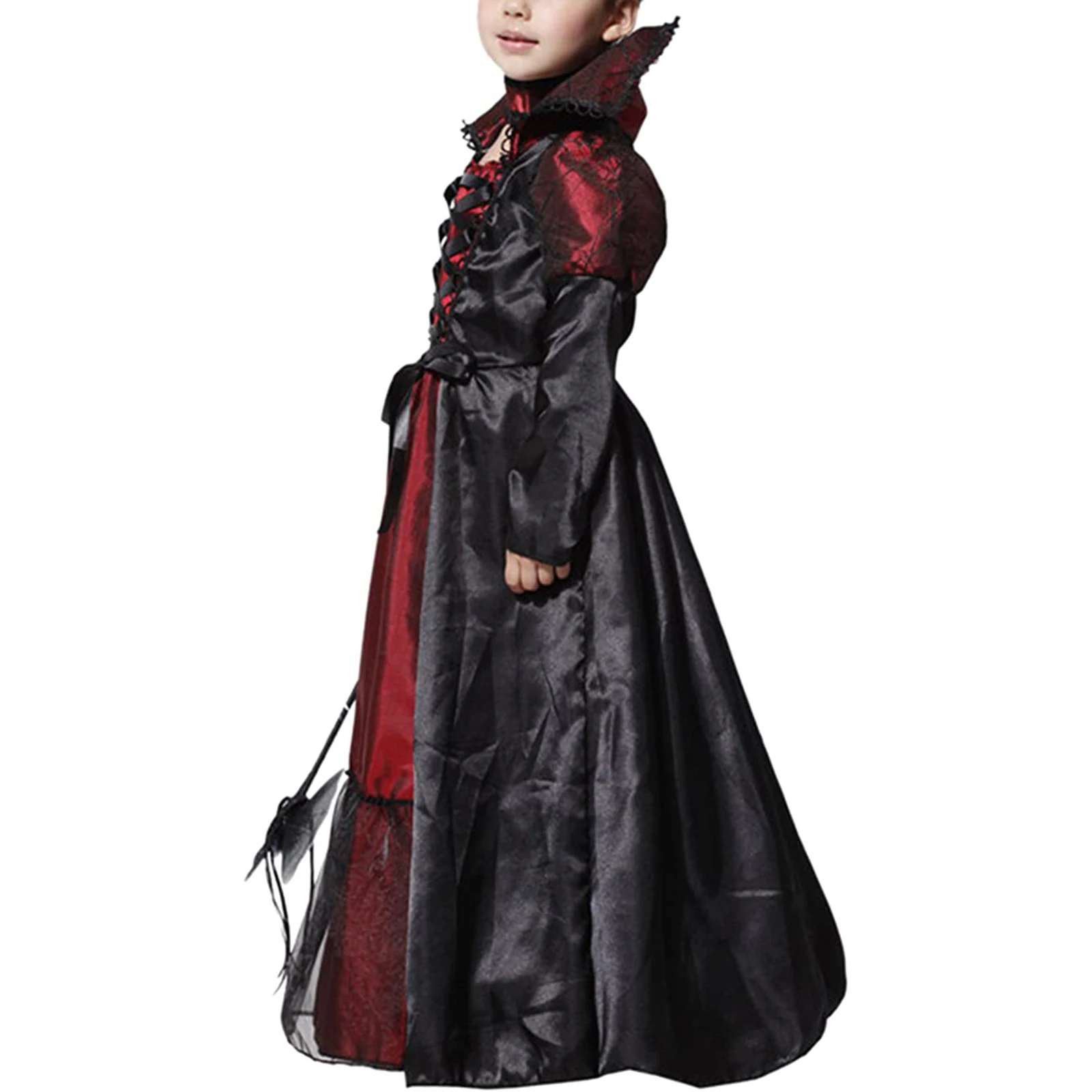 Girls Royal Vampire Halloween Costumes Child Vampiress Role Play Cosplay Dress Up