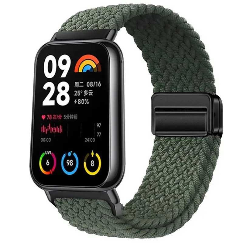 حزام سيليكون لشاومي باند 8 برو ، سوار ساعة مغناطيسي لساعة ريدمي 4 ، سوار كوريا بديل ، ساعة معصم رياضية