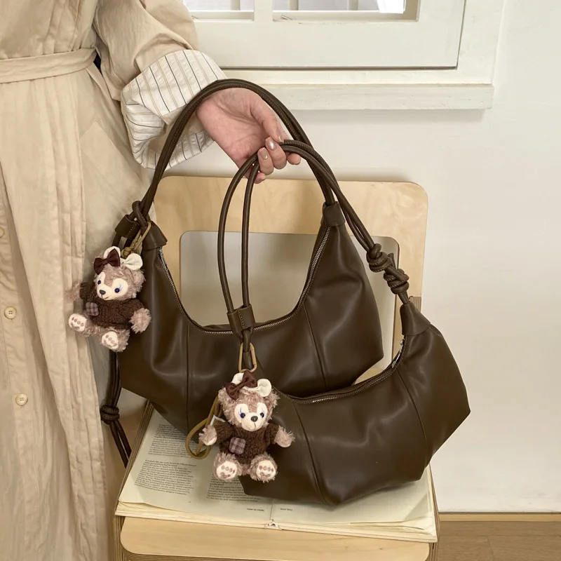 

Dumpling Shape Bag Fashion Trendy Women Casual Shoulder Bag Underarm Large Capacity Tote Purse Daily Commute Shopper Handbag