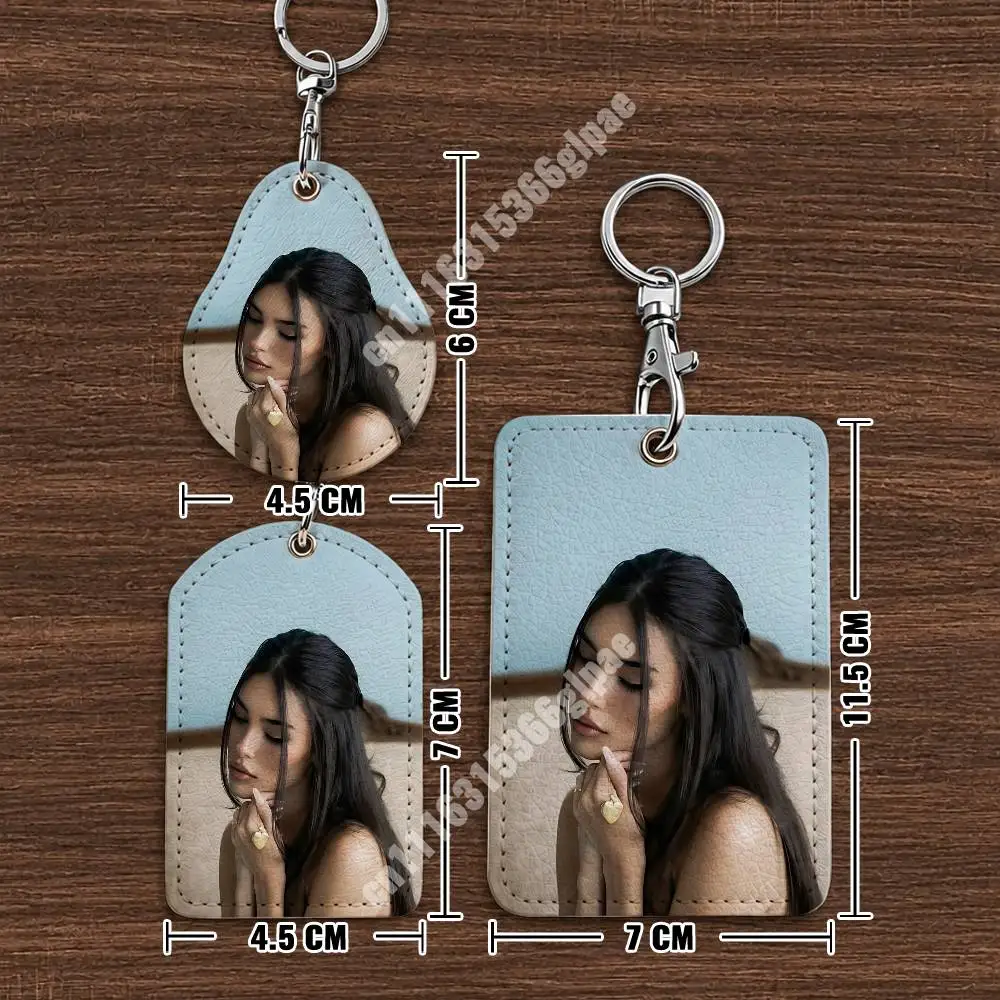 Locket M-Madison B-Beer Make You Mine Leather Keychain Card Holder for Airtag & ID Cards Business Bag Charm