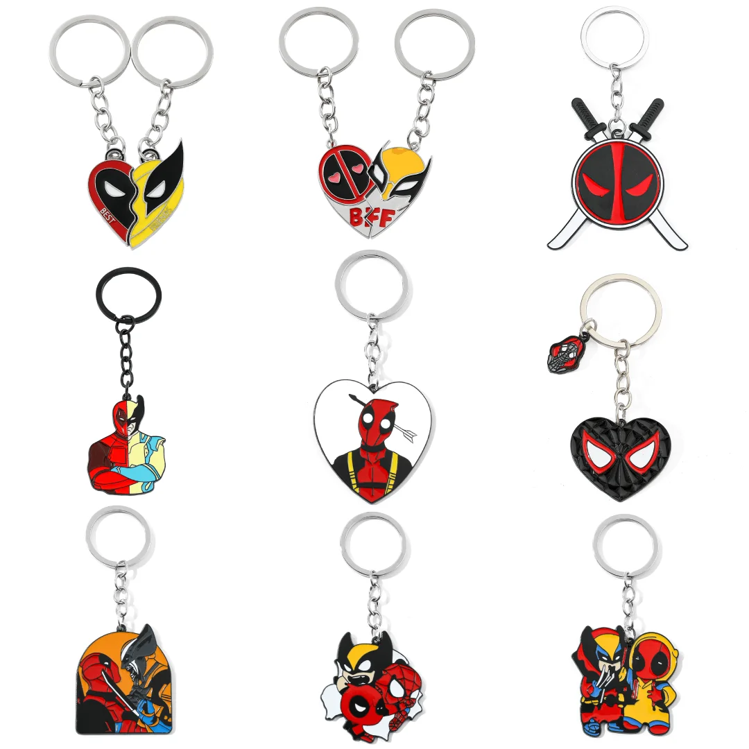 

Deadpool Movie Keychain Deadpool Pendant Metal Enamel Fashion Pendant Keyring Jewelry Accessory