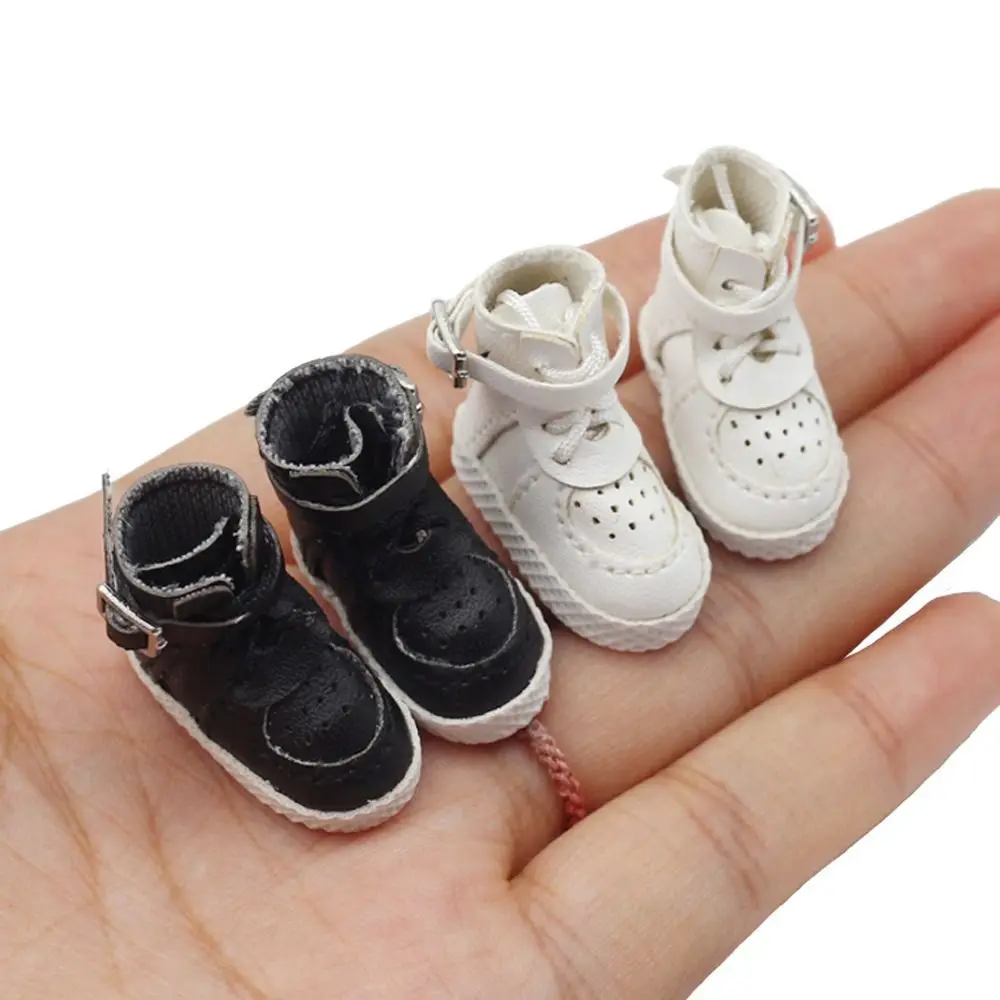 1Pair Multiple Colour PU Leather Boots for Ob11 PU Leather All-Match Ob11 Delicate Cute Doll Shoes DIY Doll Accessories