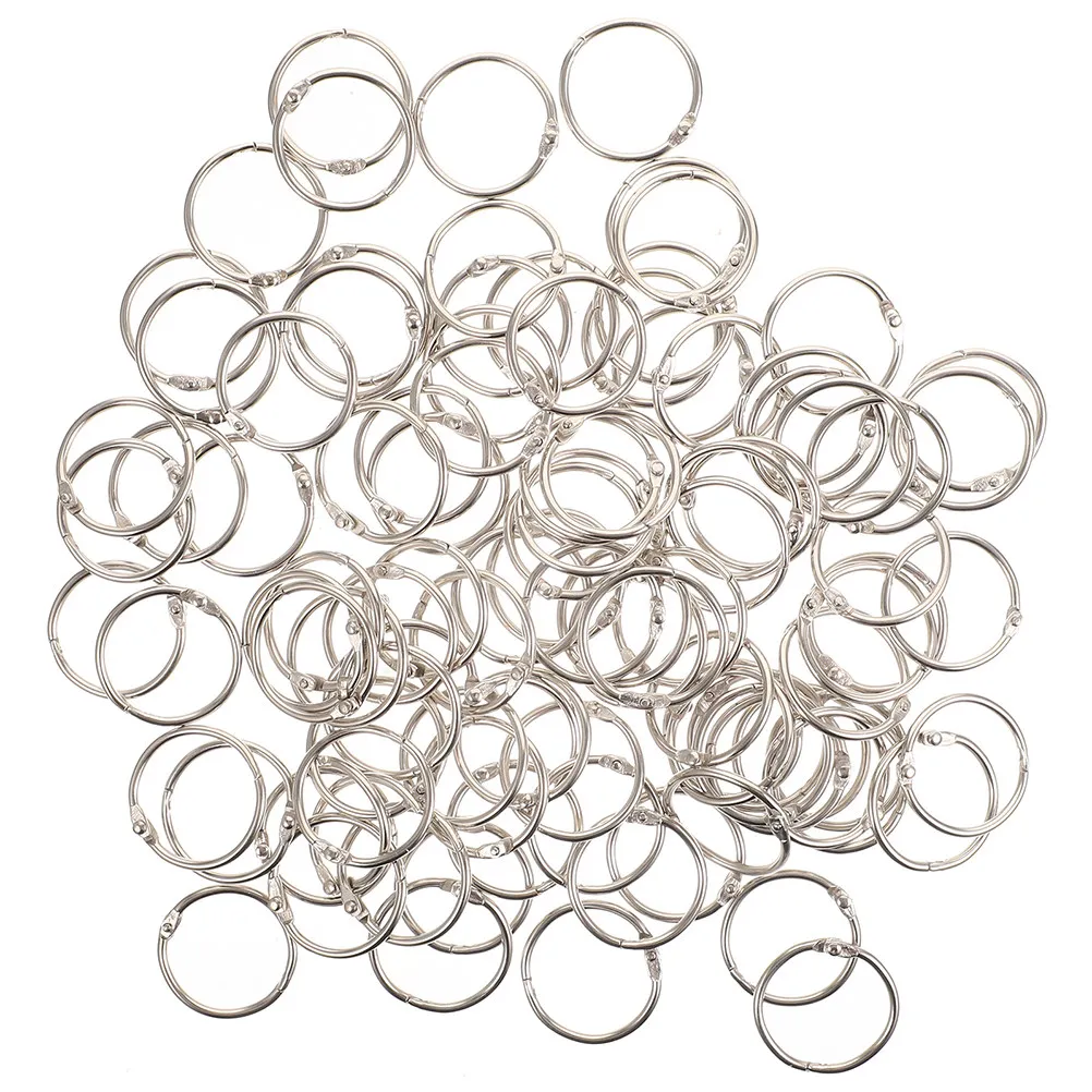 

60Pcs Exquisite Binder Rings Rustproof Metal Binder Clips for Secure Paper Fastening DIY Planner Scrapbook Projects