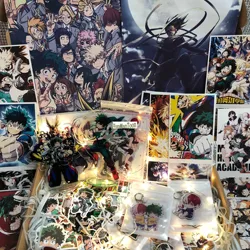 Midoriya Izuku Bakugou Katsuki Todoroki Anime Acrylic Keychain Stand Figure Wall Poster Gift box Birthday