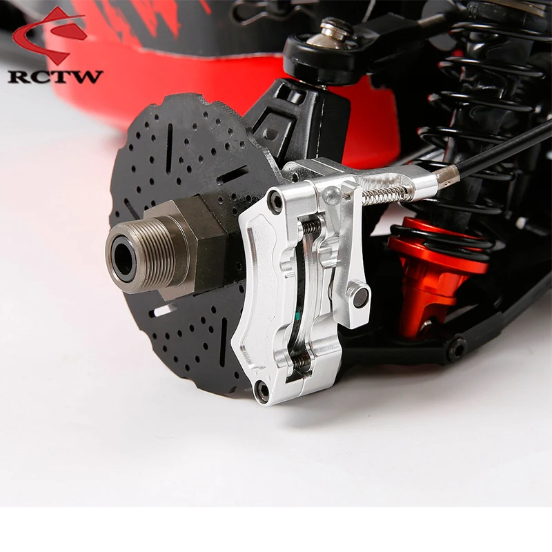 CNC Achterwiel Lijn Draad Remsysteem Set voor 1/5 Schaal Rc Auto HPI Rofun Rovan Baja 5B 5T 5SC SS KM 2.0 Truck Reserve Upgrade Deel