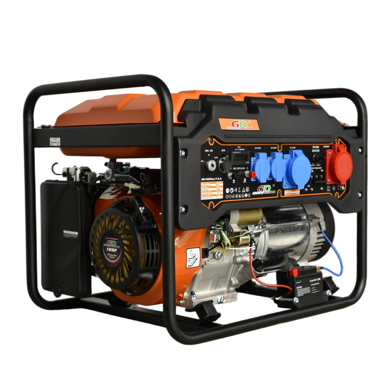 Generator Set with Start Stable Power Air-Cooled 4-Stroke Engine 27L Fuel Tank EG10000es-T-A-A