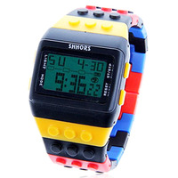 SHHORS Watch Fashion Women Watches Ladies Watches Led Digital Watches Plastic Rainbow Watch Electronic Wristwatches reloj mujer