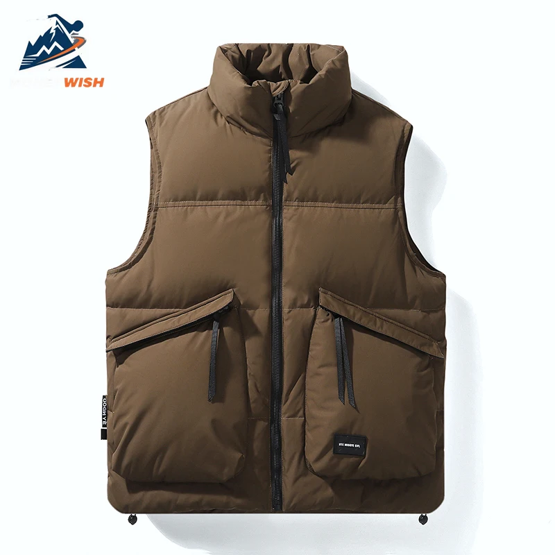 MONEYWISH سترة قطنية للرجال 2025 جديد 90% بطة بيضاء أسفل سميكة مكافحة البرد الدافئة الكتف الملابس في الهواء الطلق سترة شتوية غير رسمية