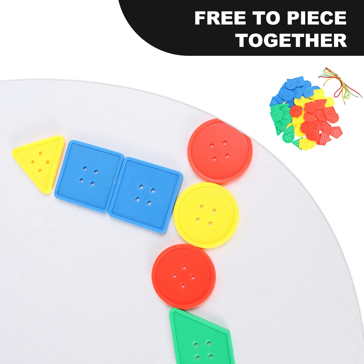 Button Blocks Early Years Resources Kids Fine Motor Skills Toy Buttons Craft for Building Threading