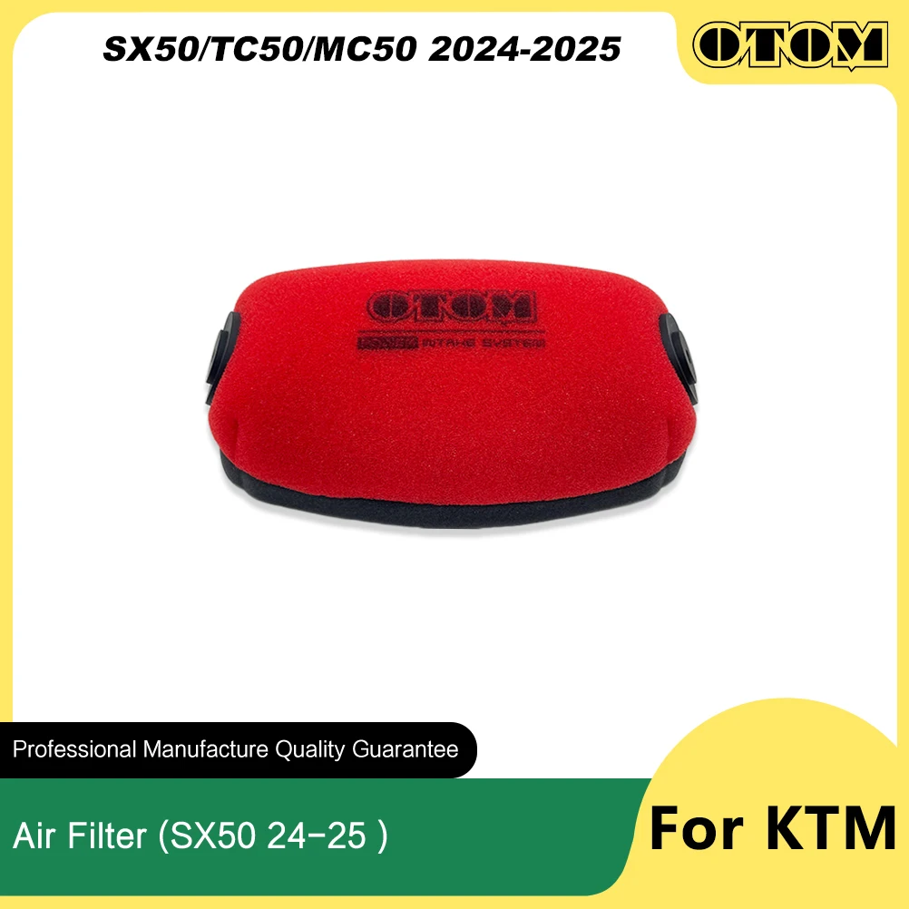 OTOM 2024-2025 Motorcycle Air Filter Sponge Element Dual Foam Layer Cover For KTM HUSQVARNA GASGAS SX50 TC50 MC50 Pit Dirt Bikes