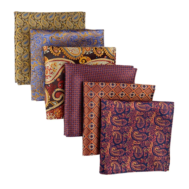 Fazzoletto da collo floreale geometrico in poliestere per uomo donna fazzoletto da taschino sciarpe abito tasca quadrata decorazione sciarpa