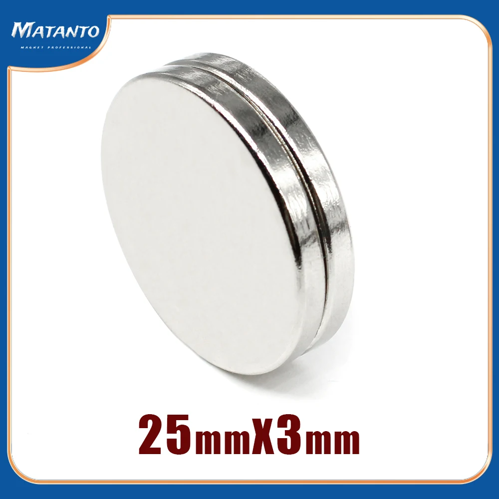 2/5/10/20/30PCS 25x3 mm Round Rare Earth Neodymium Magnet 25mm*3mm Search Magnet Strong 25x3mm Disc Permanent Magnet 25*3 mm