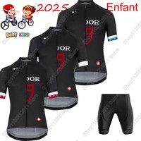 2025 Kids Tudorful Team Cycling Jersey Set Boys Girls Swiss Enfant Cycling Clothing Bike Suit MTB Ropa Maillot