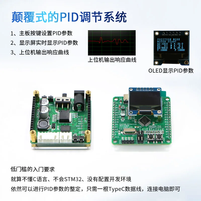 Motor DC PID Aprendizagem Kit, Encoder Posição Control, Speed Control, Development Guide