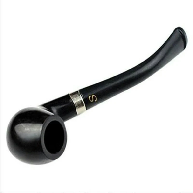 Portable Smoking Pipe Black Delicate Smoking Tobacco Pipe Filter Cigarette Holder Friend Family Gift