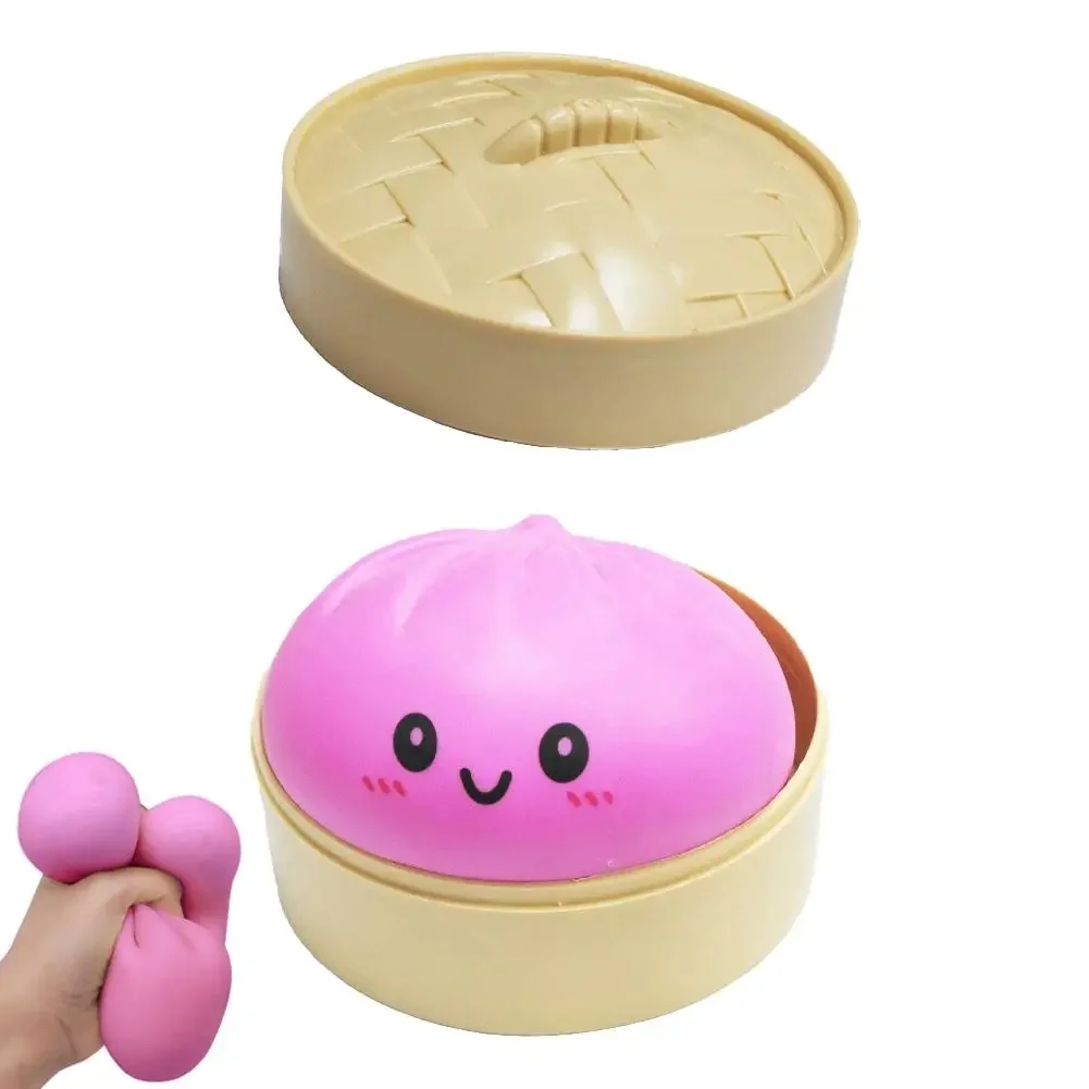 Kawaii Dumpling Squishy Speelgoedset Anti-Stress Fidget Eten Knijp Speelgoed Varken Kuiken Panda Designs Stressbal Cadeau voor de lol