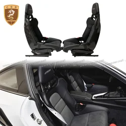 2Pcs Universal Dry Carbon Fiber Racing Seat For Porsche 911 Boxster Cayman 718 911 GT3RS Seats Black Replace Vehicle Accessories