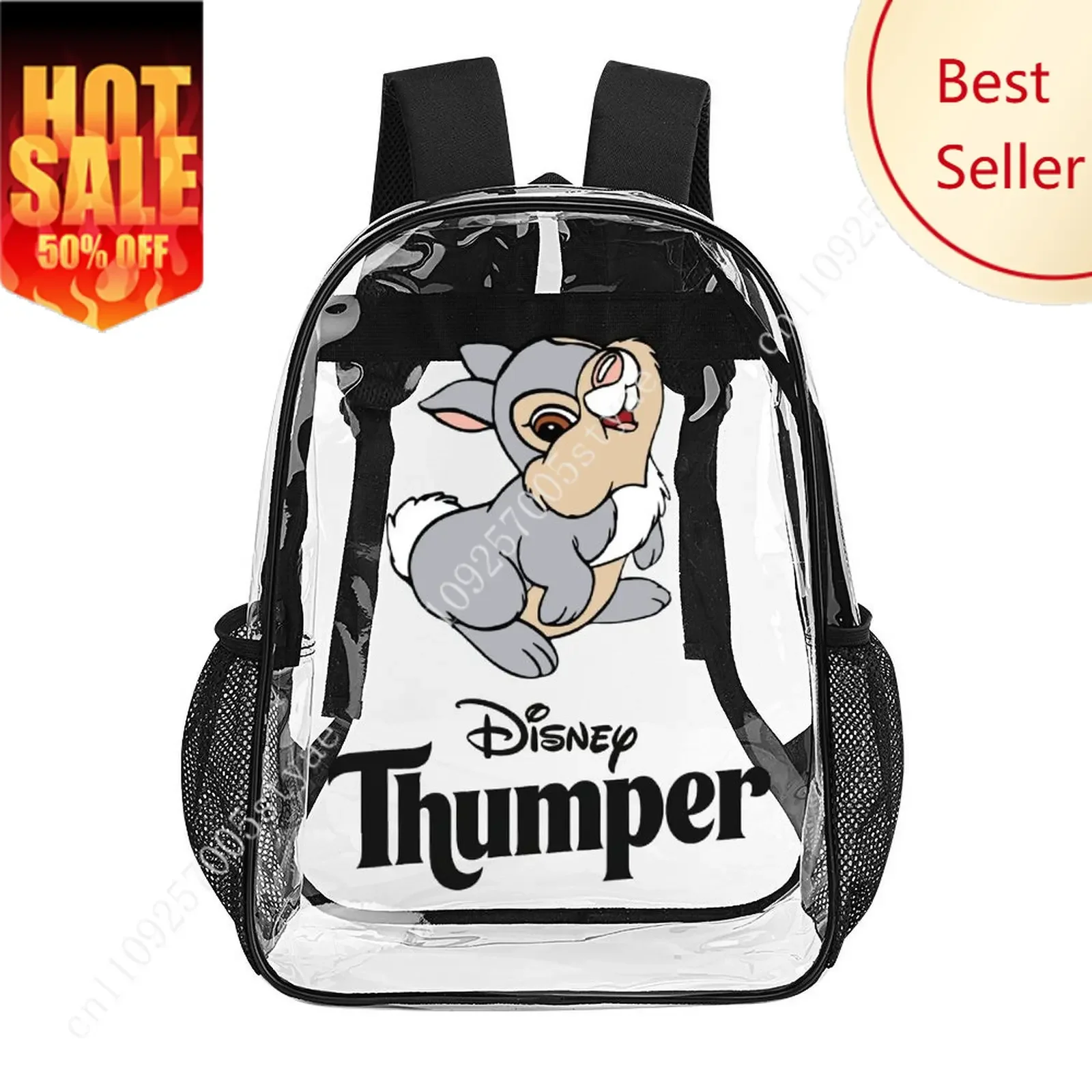 

Thumper Transparent Backpack Disney Cartoon Decorative Bag Design Your Photos Logos Text Customized Party Holiday Gifts