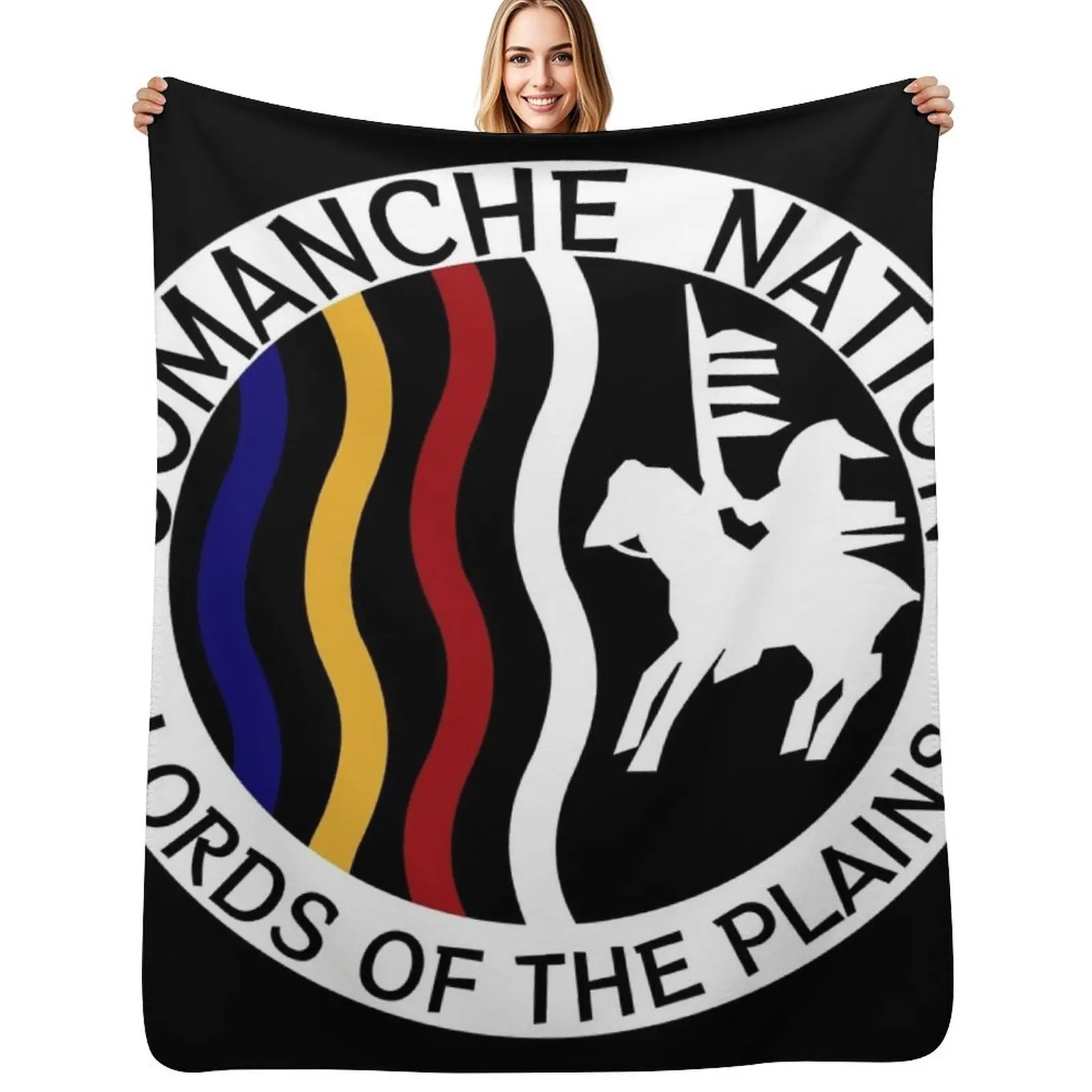 Comanche Nation Seal Throw Blanket Retros Sofa Quilt Fashion Sofas Plush Soft Thermals For Travel Blankets