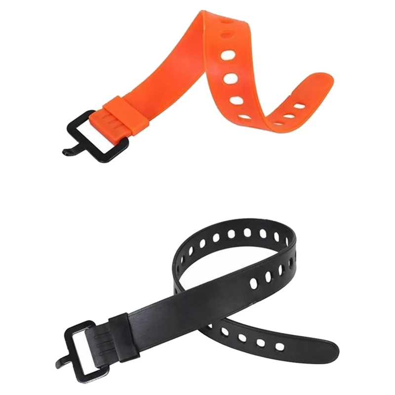 Sport Water Bottle Compact Ties Rubber Utility Strap For Flashlight Luggage L Orange