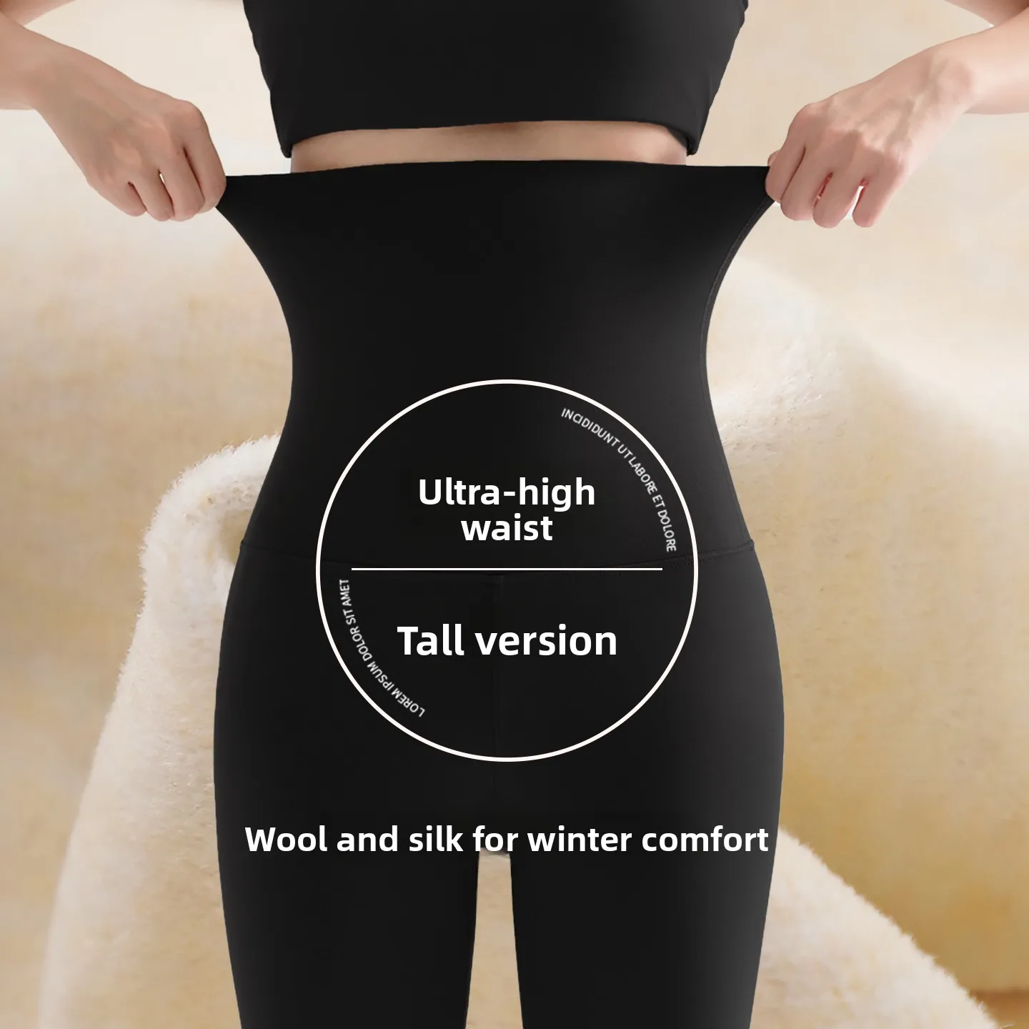 

Брюки для йоги Thiened Fce с высокой талией, женские осенне-зимние теплые хлопковые брюки из овчины, верхняя одежда, повседневная одежда