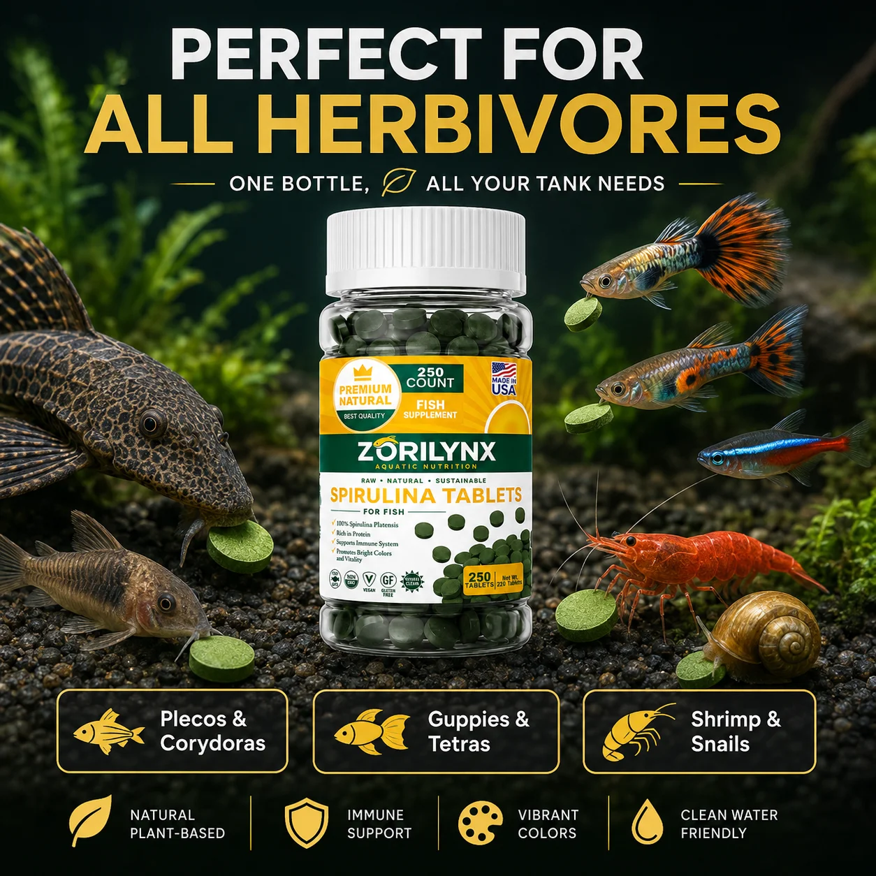 1250 таблеток спирулины высоко – обзор и цена Spirulina Tablet Organic
