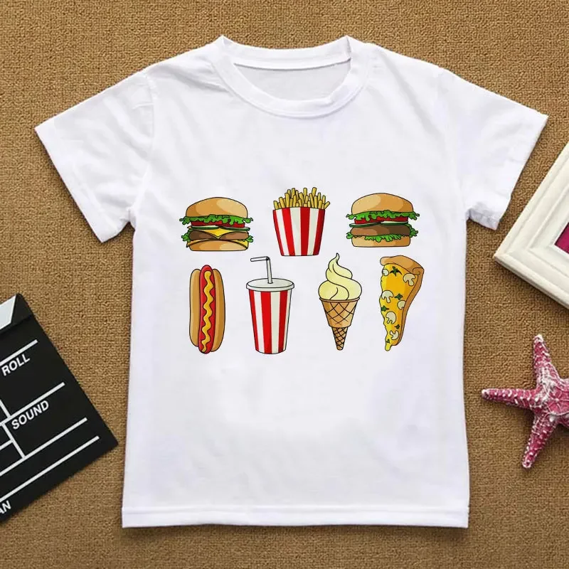 Boys & Girls Short Sleeve T-shirt Best Friend Fashion Clothes Ice Cream T-shirt Summer Top Clothes