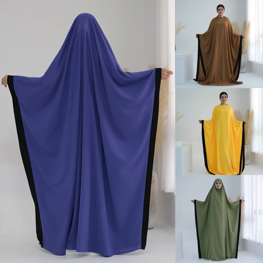 

Eid Hooded Abaya Muslim Women Hijab Long Khimar Prayer Garment Maxi Dresses Turkey Dubai Ramadan Islamic Burqa Arab Robe Caftan