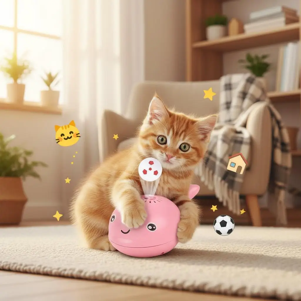 Jouet interactif électrique pour chat, balle électrique, jouet pour chaton en forme de baleine, ventilateur USB double fonction, jouet portable pour animaux de compagnie, fournitures pour animaux de compagnie