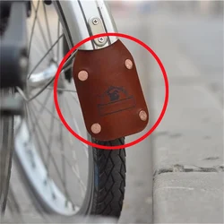 Folding bicycle cowhide fender for brompton leather mud removal front and rear have letter