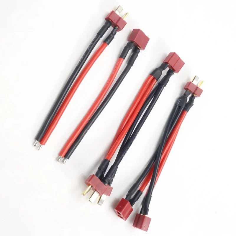 Arnés de enchufe en T, Cable conector de batería paralelo, extensión Dual, divisor Y, Cable de silicona para Rc DIY Quadcopte, modelo de ala fija