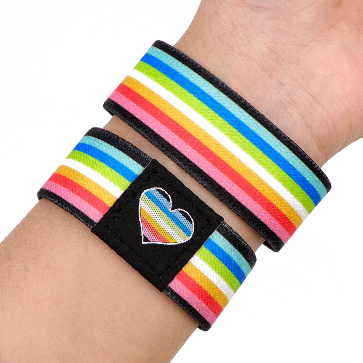 LGBT قوس قزح العلم سوار شارة الرياضة معصمه مطاطا الإسورة أساور الإكسسوارات أساور شارة هدية
