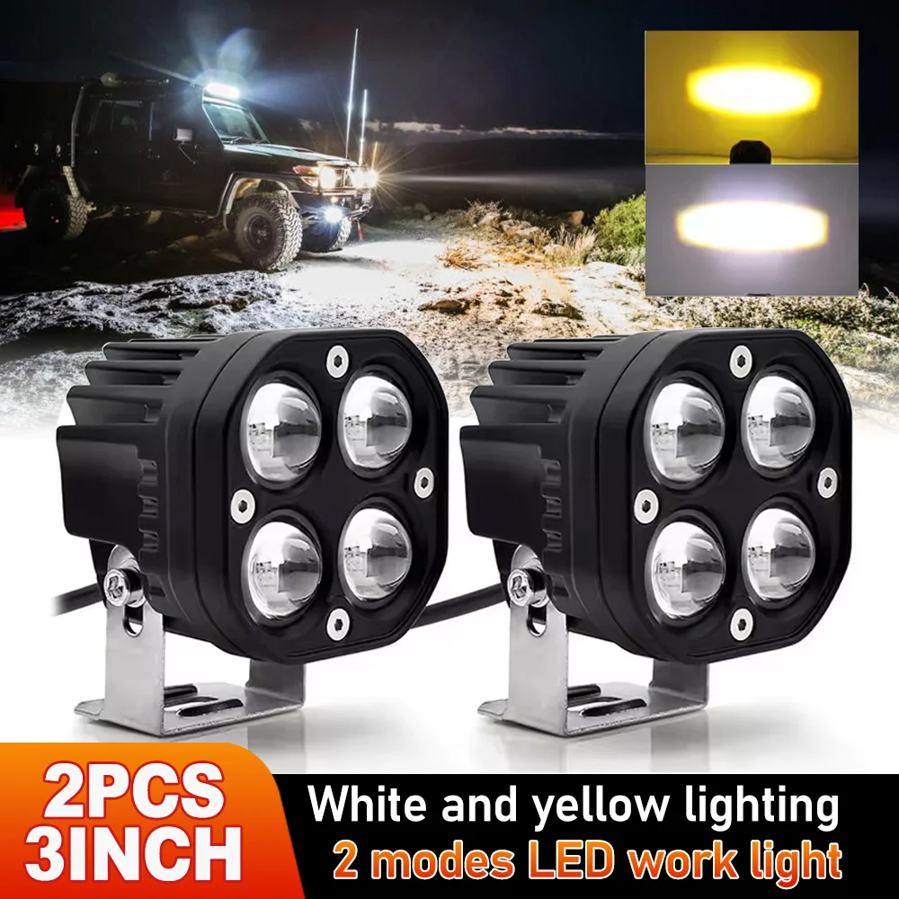 

ACTVTCA 3inch Led Spot Work Light 12V 24V Fog Lights Driving Off-road 4X4 Led Spotlight for Truck Car ATV SUV ATV UAZ Motoscycle