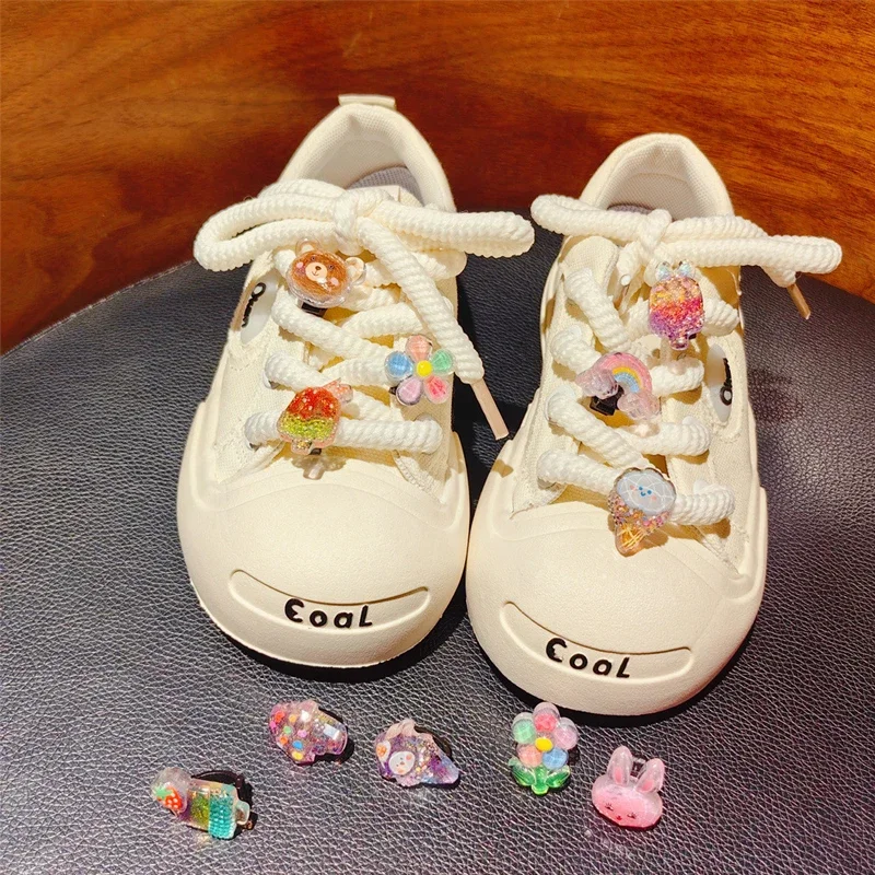 

New Premium Shoe Decoration Fashion Shoelace Clip for Sneaker Decoration Bunny Rainbow Shoe Decoration Shoe Accessories 1Pcs