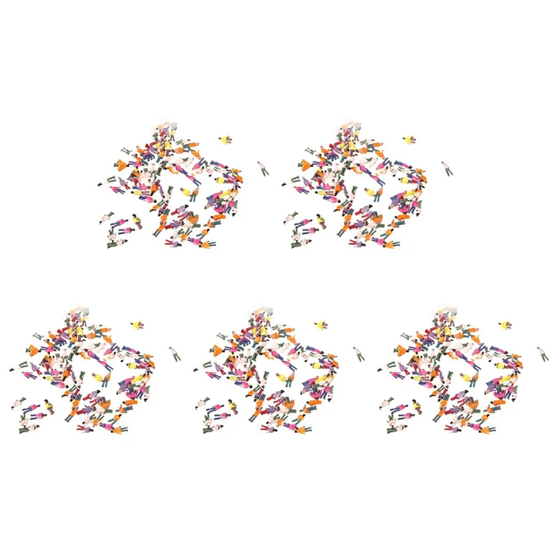 

500 шт. Z масштаб 1:200 смешанная окрашенная модель людей поезд парк улица пассажирские фигурки