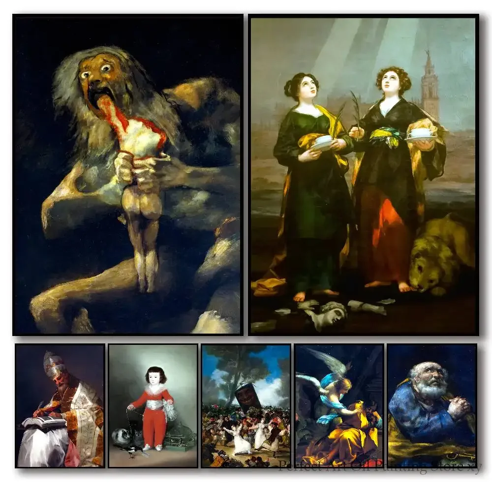 Witches Sabbath Francisco Goya Vintage Poster Self-adhesive Art Room Entrance Restaurant Wall Decor Art Painting