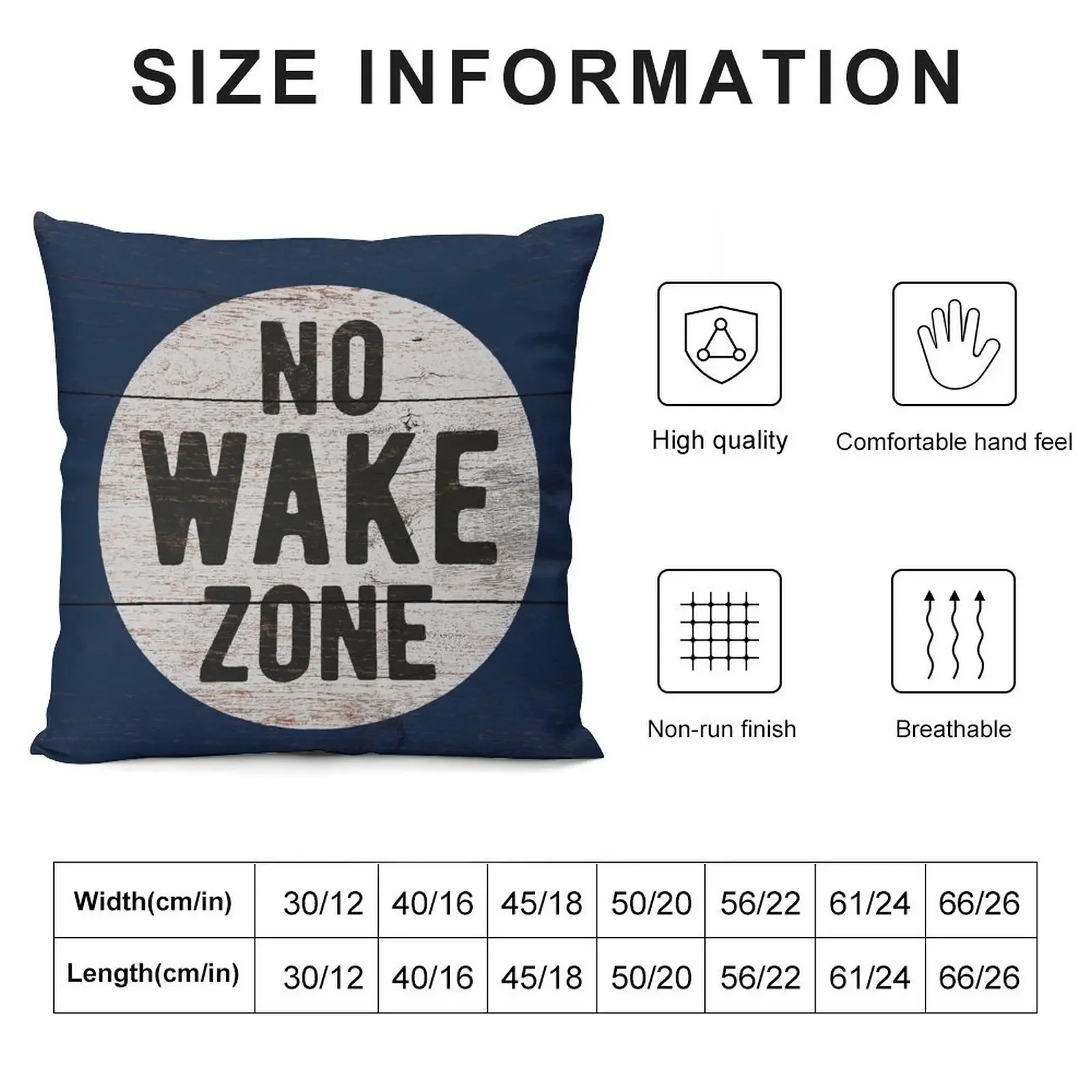 No Wake Zone, Lake Gift, Lake Sign, Lake House Décor, Wake Surf, Wakeboard, Water Ski, No Wake Area, Sign Throw Pillow