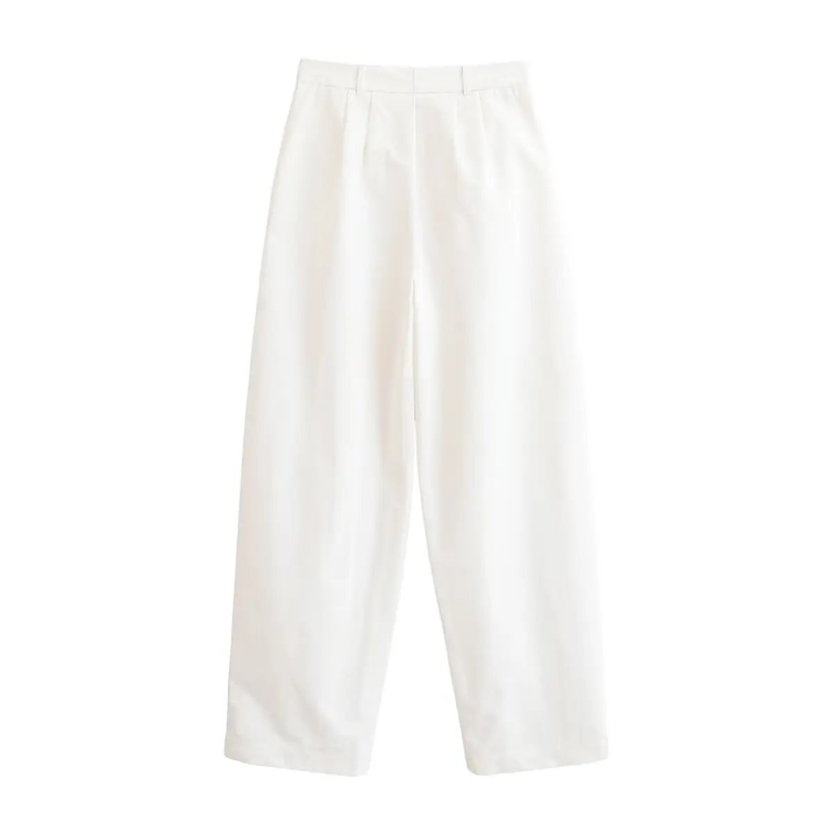 Y2k Casual Slim Bottoms Woman Women White 2026 Spring New Fashionable, Simple, Versatile Pleated Pants
