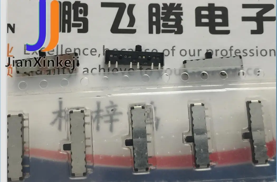 11Pcs ใหม่นำเข้า SSSS821801 Micro Saklar Toggle 6ฟุต2เกียร์ SMD เลื่อน Push Switch