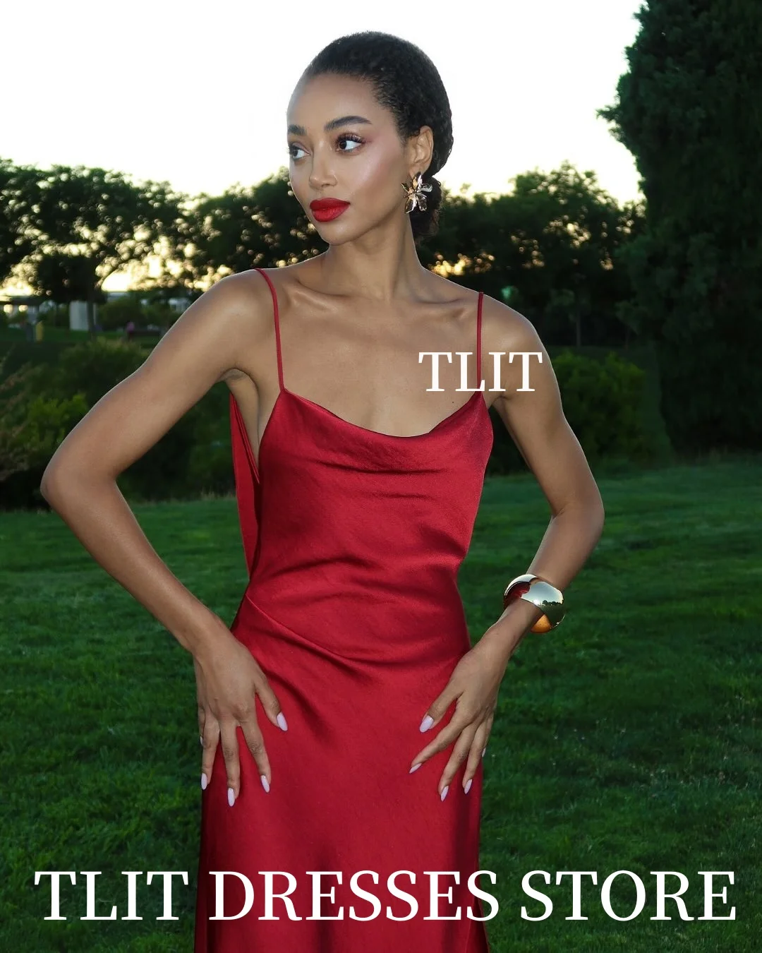 TLIT Elegant Silk-Like Mermaid Evening Dresses Strapless Prom Gowns Customized Party Dresses Customized vestidos de fiesta