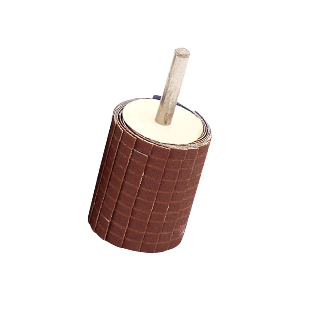 Emery Cloth Polishing Grinding Head for Irregular Inner Holes – 6mm Rod, 120-Grit, Wood/Metal/Plastic