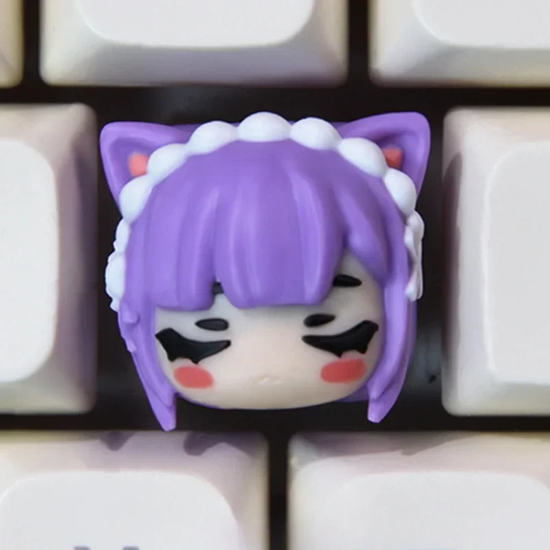 Imagem -06 - Era-personalizado 3d Anime Cartoon Keycap Original Resina Keycap Remram dos Desenhos Animados Emilia Acessórios Teclado Mecânico Presente Kawaii