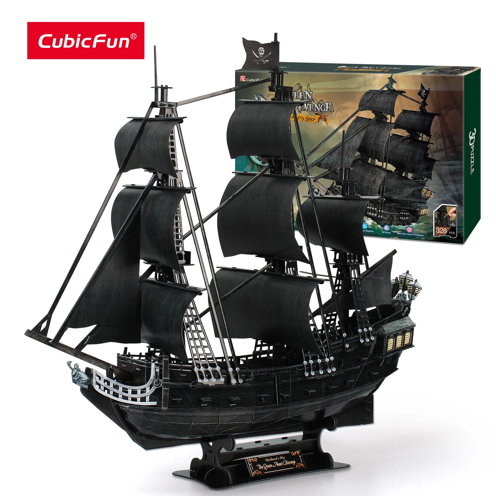 CubicFun 3D Puzzles Large Pirate Ship 26.6\