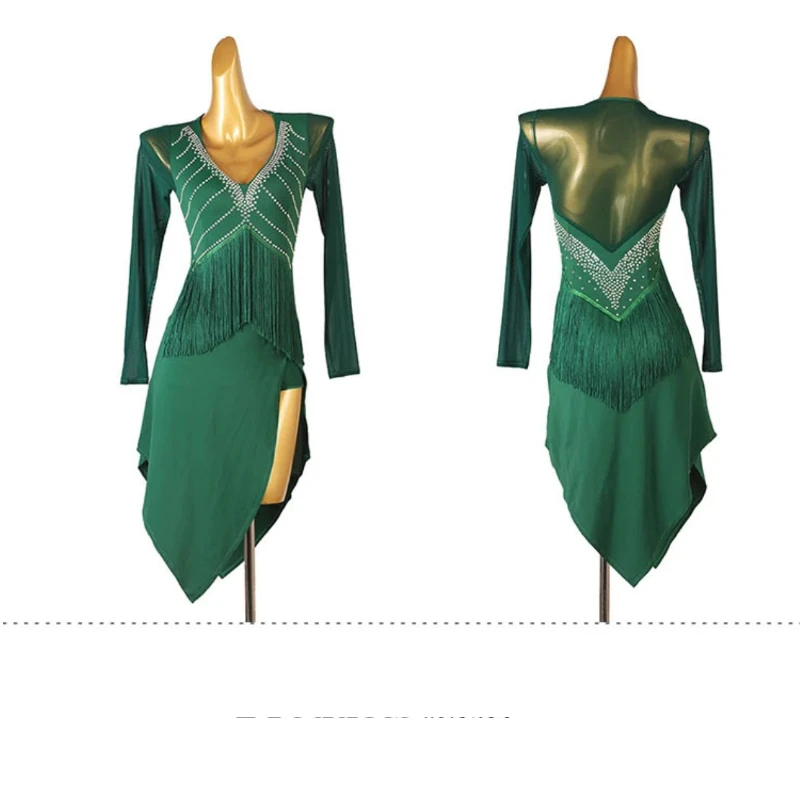 라틴 댄스 드레스 대회 드레스 전문 공연 드레스 롬바드 차차 국가 표준 댄스 드레스 신제품