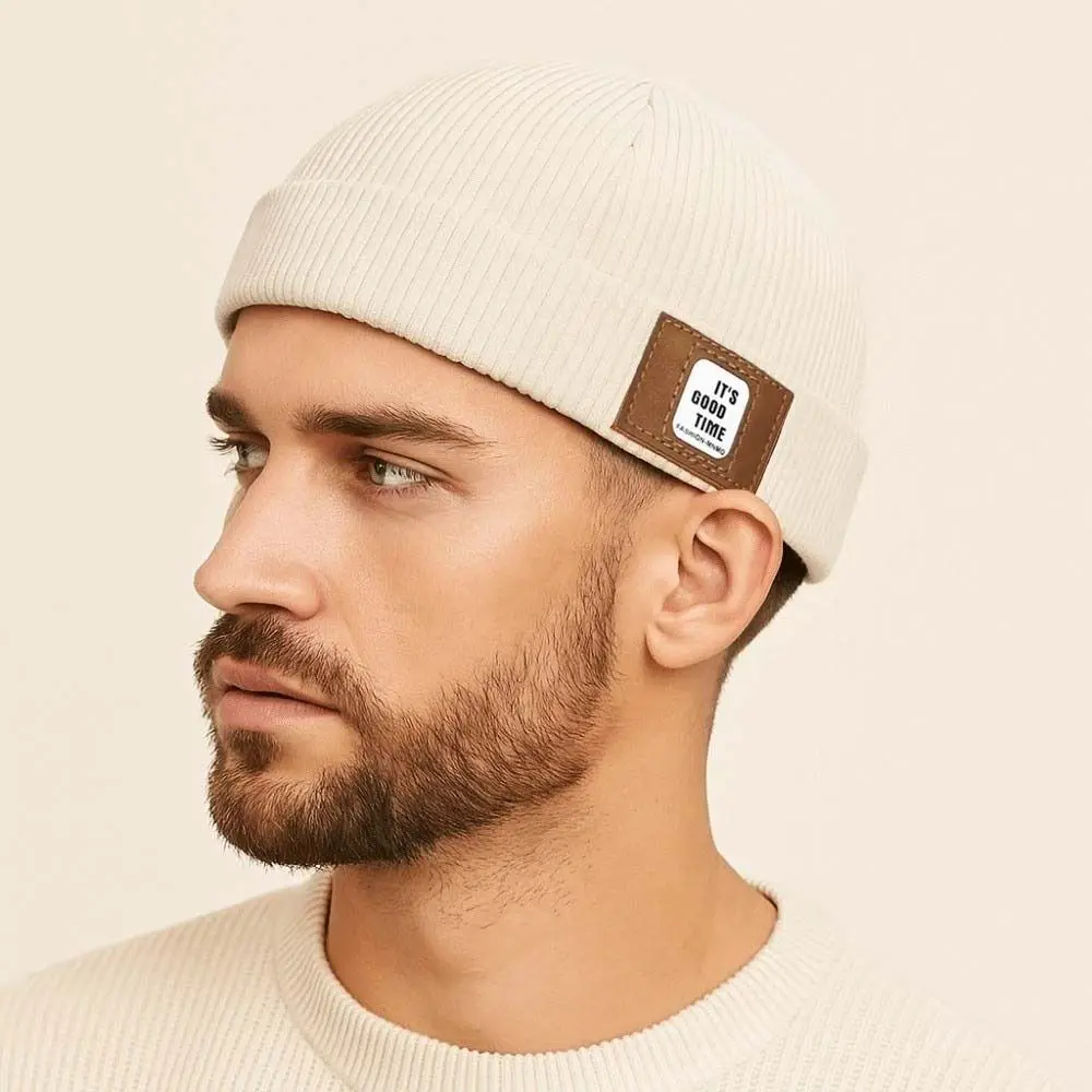 หมวกทรงโด๊กเกอร์สีพื้นสไตล์วินเทจ ปรับขนาดได้ ขอบผ้าลูกฟูกแบบไม่มีปีก สวมใส่สบาย นุ่ม สไตล์ฮิปฮอป สำหรับผู้ชาย